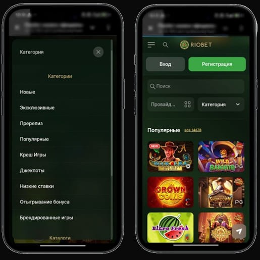 Каталог слотов в Riobet Casino